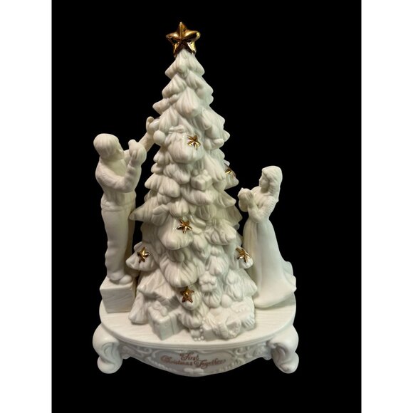 Lenox Other - Lenox First Christmas Together Wind Up Musical Tree Couple Figurine 9.5"